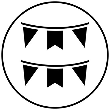 recommend clip art: Bunting vector icon. Can be used for Festa Junina iconset.