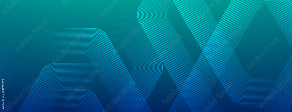 Leinwandbilder hexagonal digital abstract background. futuristic digital network hexagonal stripe line art design f