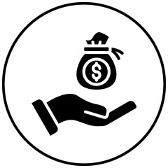 Ill-gotten Gains vector icon. Can be used for Corruption iconset.