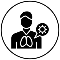 Infected Person vector icon. Can be used for Infectious Diseases iconset.