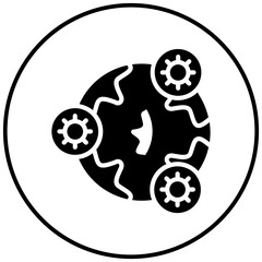 Pandemic Globe vector icon. Can be used for Infectious Diseases iconset.