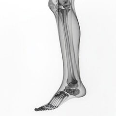 An X-Ray Image depicting the structure of a Human Ankle and Leg Bones in detail
