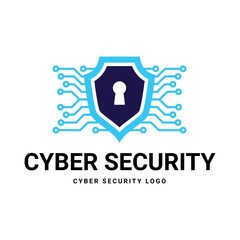 Cyber Security Logo or badge for technology and security company.