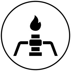 Burner vector icon. Can be used for Lab iconset.