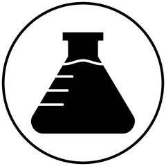 Erlenmeyer vector icon. Can be used for Lab iconset.