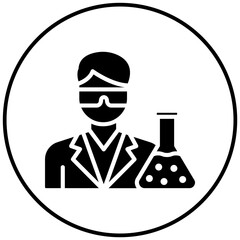 Scientist vector icon. Can be used for Lab iconset.