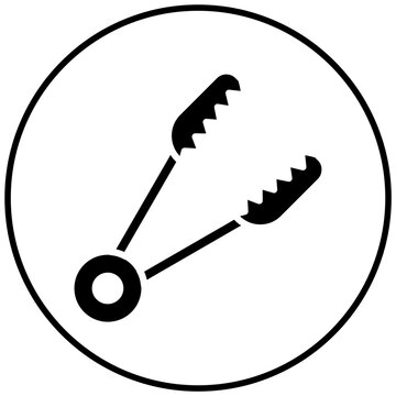 recommend clip art: Tongs vector icon. Can be used for Lab iconset.
