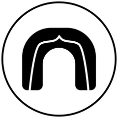 Mouth Guard vector icon. Can be used for Rugby iconset.