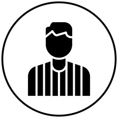 Referee vector icon. Can be used for Rugby iconset.