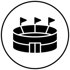 Rugby Stadium vector icon. Can be used for Rugby iconset.