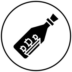 Ship In Bottle vector icon. Can be used for Ocean iconset.