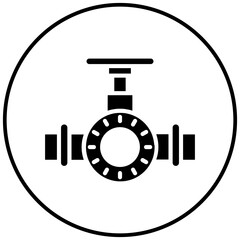 Obraz premium Valve vector icon. Can be used for Manufacturing iconset.
