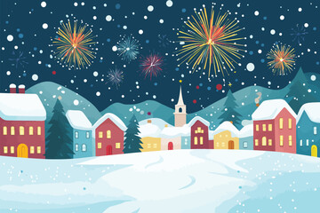 Naklejka premium Group of people enjoying new year