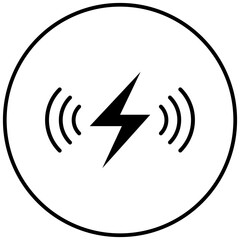 Wireless Charging vector icon. Can be used for Battery and Power iconset.