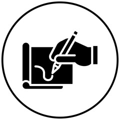 Drawing vector icon. Can be used for Art and Craft Supplies iconset.