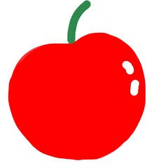 red apple isolated on white