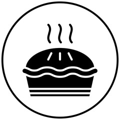 Pie vector icon. Can be used for Oktoberfest iconset.