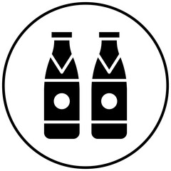 Beer Bottles vector icon. Can be used for Oktoberfest iconset.