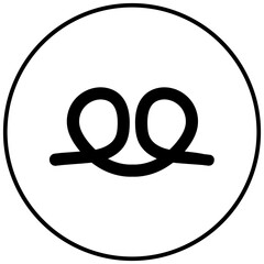 Pretzel vector icon. Can be used for Oktoberfest iconset.