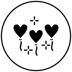 Heart Balloon vector icon. Can be used for Baby Shower iconset.