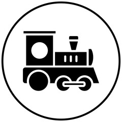 Toy Train vector icon. Can be used for Baby Shower iconset.