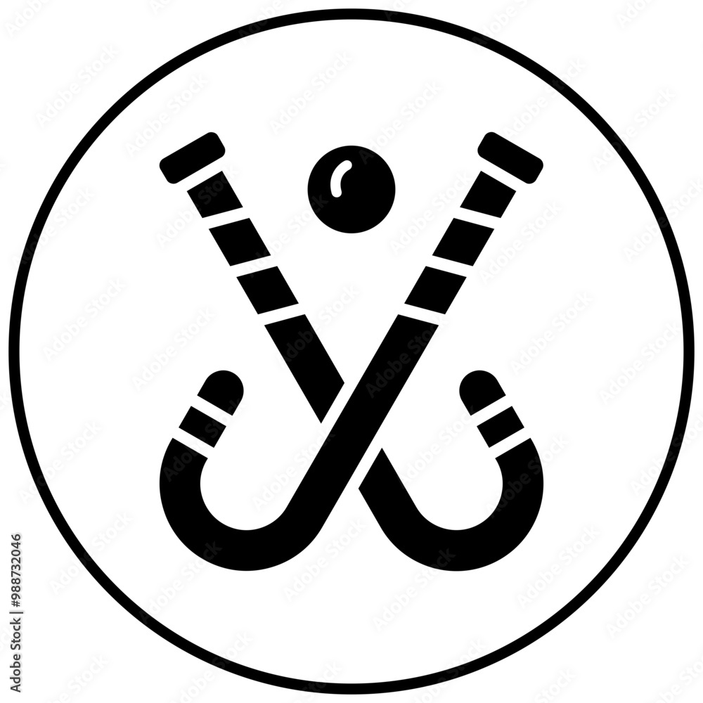 Wall mural Hockey vector icon. Can be used for Bowling iconset.