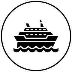 Cruise vector icon. Can be used for Beach Resort iconset.