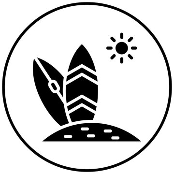 recommend clip art: Surfboard vector icon. Can be used for Beach Resort iconset.