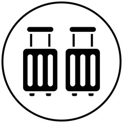 Luggage vector icon. Can be used for Beach Resort iconset.