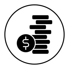 Stacks of Coins vector icon. Can be used for Trading iconset.