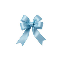 blue bow ,isolated on white background , transparent png image