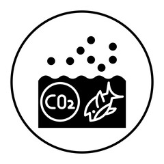 Ocean Acidity vector icon. Can be used for Global Warming iconset.