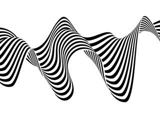 Abstract black and white brush lines. wave background. Here s an illustration. Eps 10