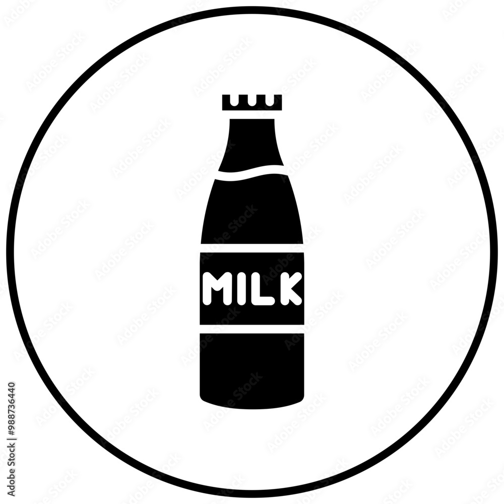 Wall mural Milk Bottle vector icon. Can be used for Beverages iconset.