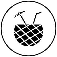Pina Colada vector icon. Can be used for Beverages iconset.