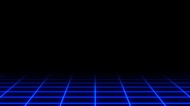 neon grid animation background video with glowing net cyberpunk style 