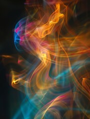 Obraz premium Light Leaks Overlay. Background with a smooth, blurred white light beam. The light reflections appears blurred and creates a sense of movement.