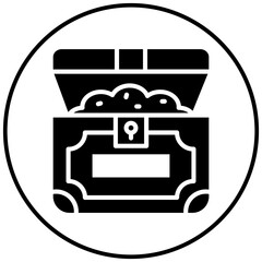 Treasure vector icon. Can be used for Medieval iconset.