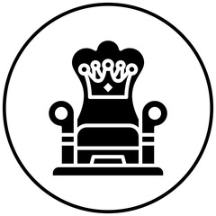 Throne vector icon. Can be used for Medieval iconset.