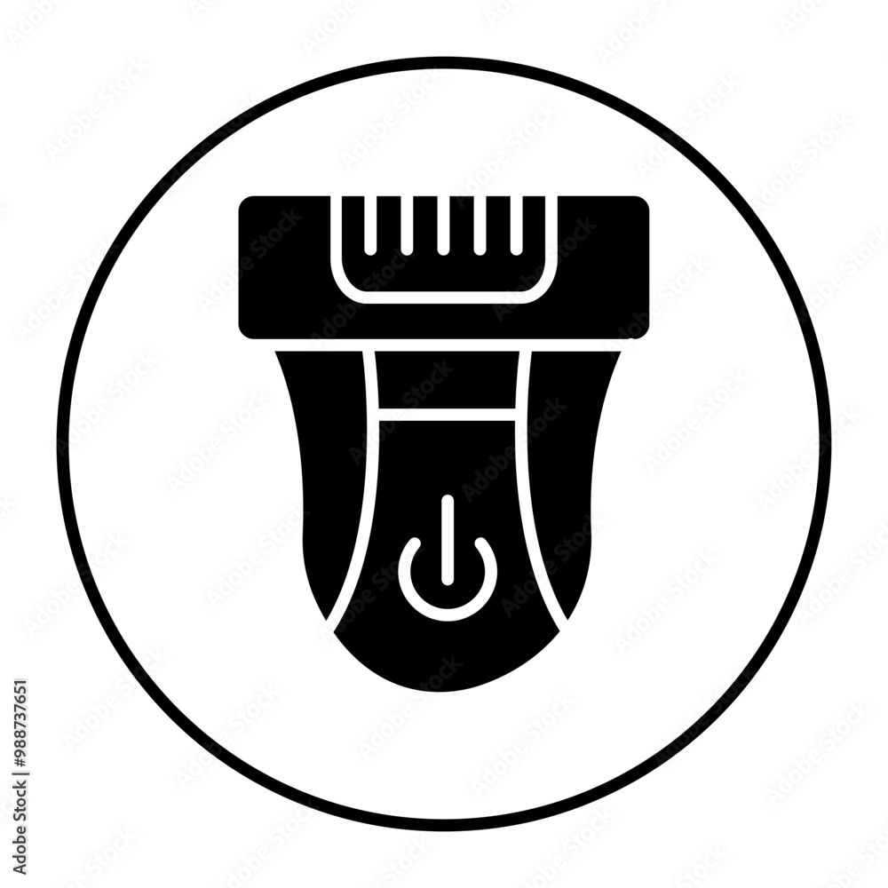 Poster Epilator vector icon. Can be used for Spa iconset.