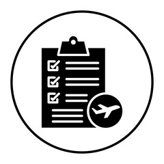 Itinerary vector icon. Can be used for Vacation Planning iconset.