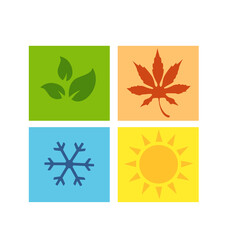 seasons icon on a white background, vector illustration