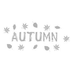 autumn icon on a white background, leaves vector illustration