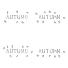 autumn icon on a white background, leaves vector illustration