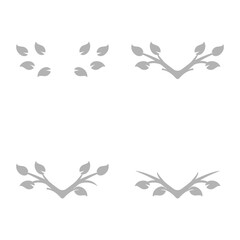 branches icon on a white background, vector illustration
