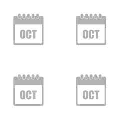 calendar icon on a white background, October, vector illustration