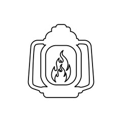 oil lantern icon on a white background, vector illustration