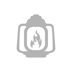 oil lantern icon on a white background, vector illustration