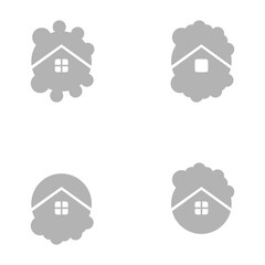 house icon, logo, on a white background, vector illustration