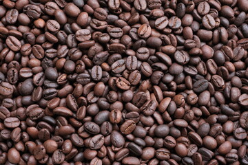 Roasted coffee beans for background